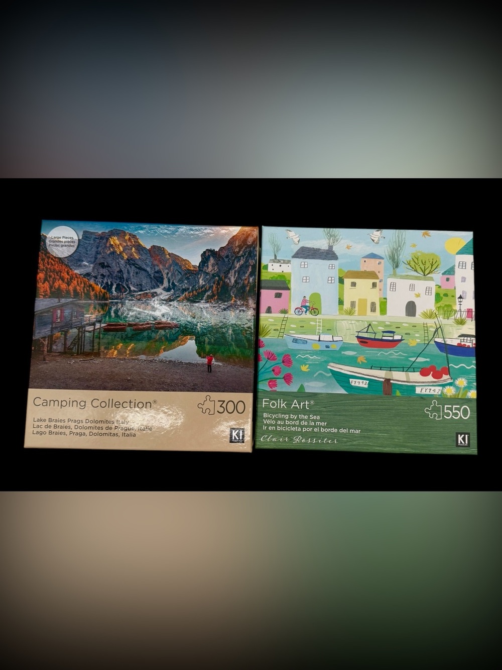 Puzzles- KI Brand- Folk Art & Camping Collection- 300/550 Pieces- Large Pieces